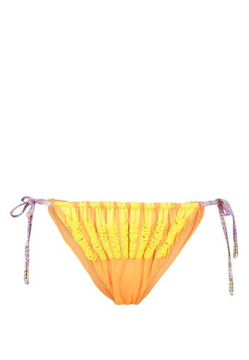 It's Now Cool bead-embellished tied bikini bottoms - Arancione