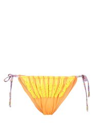 It's Now Cool bead-embellished tied bikini bottoms - Arancione