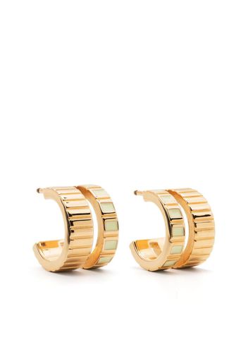 IVI Slot gem-embellished hoop earrings - Oro