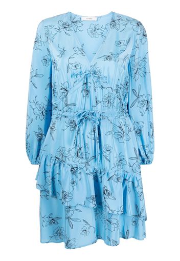 IVY & OAK floral-print flared dress - Blu