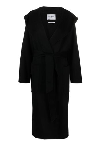 IVY & OAK single-breasted belted wool coat - Nero