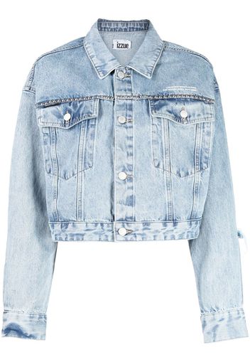 izzue Giacca denim crop - Blu