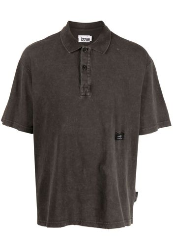 izzue bleached cotton polo shirt - Grigio