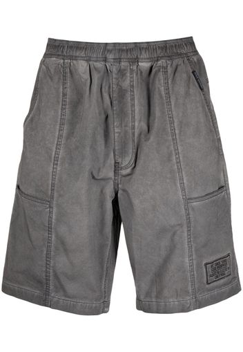 izzue logo-patch elasticated-waistband short - Grigio