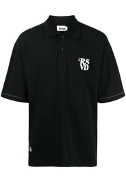 izzue logo-patch cotton polo shirt - Nero