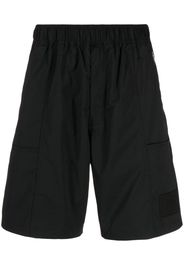 izzue logo-patch elasticated-waistband shorts - Nero