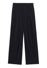 izzue pleated wide-leg trousers - Nero