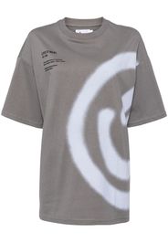 izzue smiley-print cotton T-shirt - Grigio