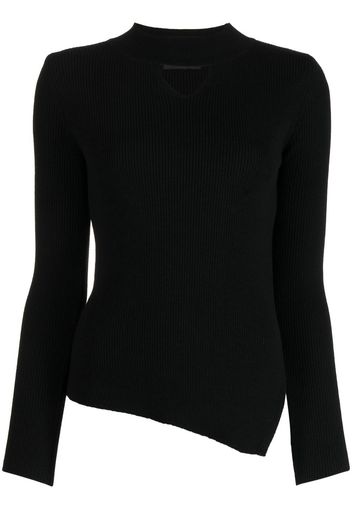 J Koo ribbed-knit cut-out sweater - Nero