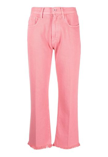 Jacob Cohen frayed-hem flared trousers - Rosa