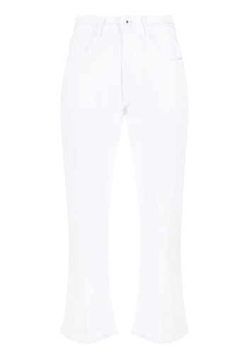 Jacob Cohen Kate Crop frayed-hem jeans - Bianco