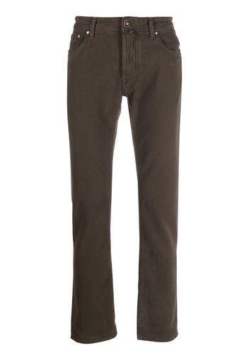 JACOB COHEN mid-rise bootcut jeans - Marrone