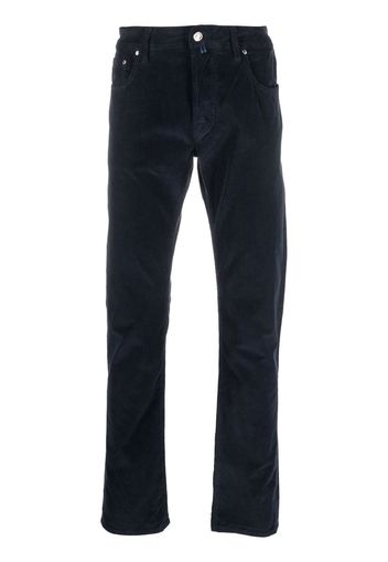 JACOB COHEN scarf-detail five-pocket straight-leg trousers - Blu