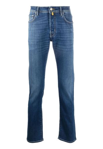 Jacob Cohen straight-leg contrast-stitch jeans - Blu