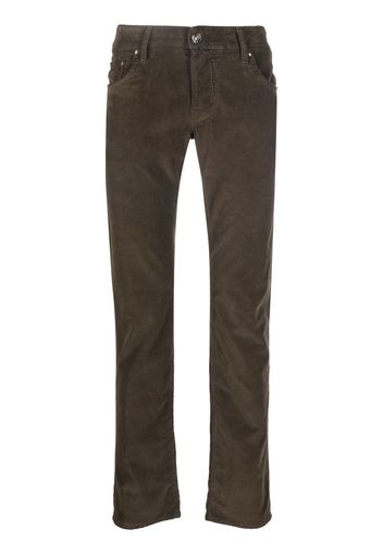 Jacob Cohen corduroy straight-leg trousers - Marrone