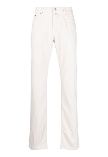 Jacob Cohen straight-leg mid rise trousers - Bianco