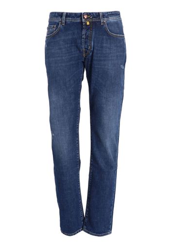 Jacob Cohën logo-patch straight-leg jeans - Blu