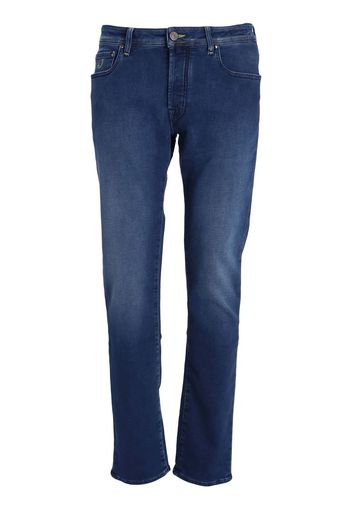 Jacob Cohën logo-patch straight-leg denim - Blu