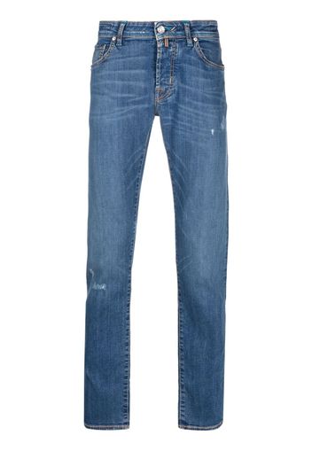 Jacob Cohën logo-patch straight-leg jeans - Blu