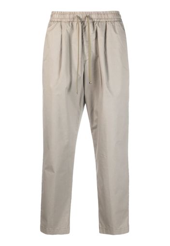 Jacob Cohën logo-patch cropped trousers - Toni neutri