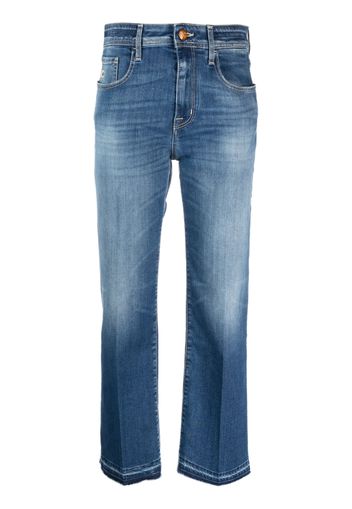 Jacob Cohën raw-edge cropped jeans - Blu