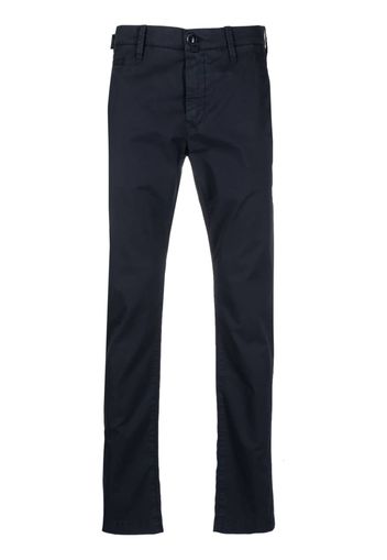 Jacob Cohën logo-patch straight-leg trousers - Blu