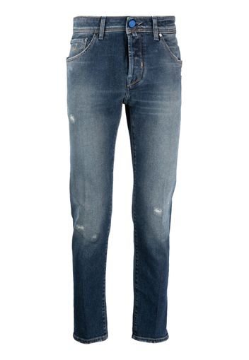 Jacob Cohën faded straight-leg denim jeans - Blu