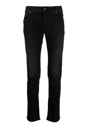 Jacob Cohën contrasting-pocket skinny trousers - Nero