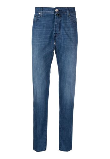 Jacob Cohën motif-embroidered straight-leg jeans - Blu