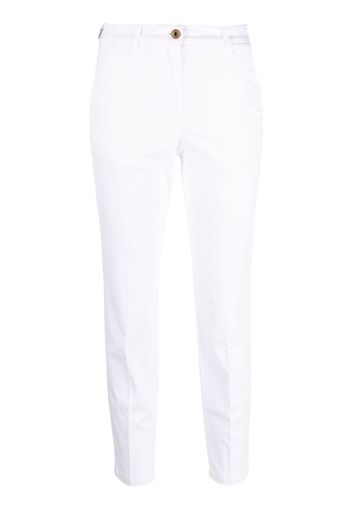 Jacob Cohën logo-embroidered cropped trousers - Bianco