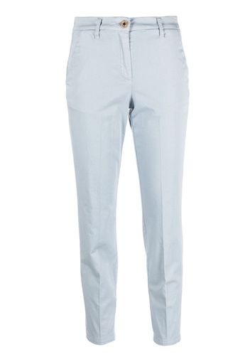 Jacob Cohën logo-embroidered cropped trousers - Blu