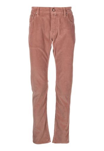 Jacob Cohën low-rise slim-cut corduroy trousers - Rosa