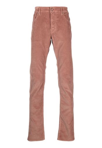 Jacob Cohën Pantaloni a coste con vita media slim - Rosa