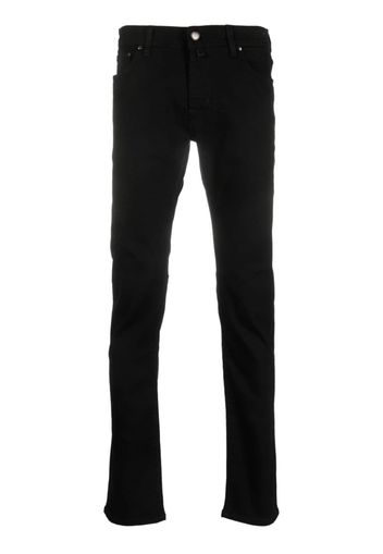 Jacob Cohën logo-patch slim-cut jeans - Nero