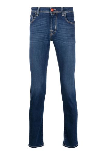 Jacob Cohën logo-patch skinny jeans - Blu