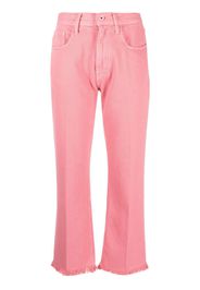 Jacob Cohen frayed-hem flared trousers - Rosa