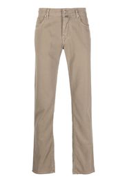 Jacob Cohen straight-leg mid rise trousers - Marrone