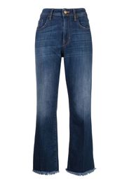 Jacob Cohen logo-embroidered fringe jeans - Blu