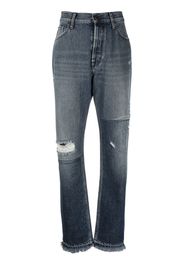 Jacob Cohen distressed high-rise straight leg jeans - Blu