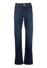 Jacob Cohen embroidered-logo straight-leg jeans - Blu