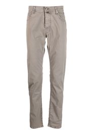 Jacob Cohën logo-patch slim-cut trousers - Grigio