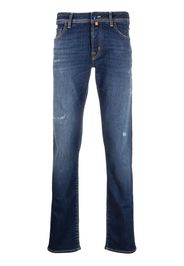 Jacob Cohën logo-patch straight-leg jeans - Blu