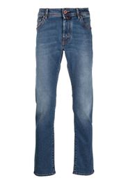 Jacob Cohën logo-patch straight-leg jeans - Blu