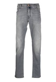 Jacob Cohën logo-patch straight-leg jeans - Grigio