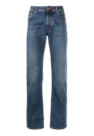 Jacob Cohën logo-patch cotton jeans - Blu