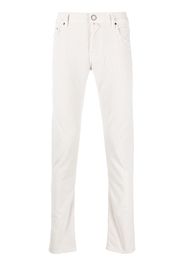 Jacob Cohën logo-patch straight-leg trousers - Toni neutri