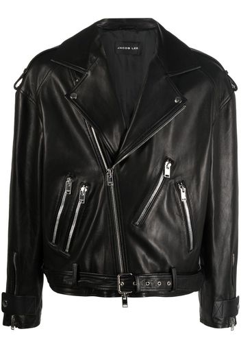 Jacob Lee Giacca biker Motorcycle - Nero