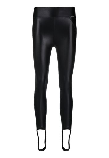 Jacob Lee Leggings con staffe crop - Nero