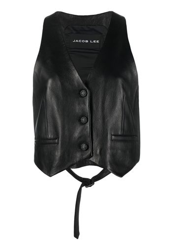 Jacob Lee Gilet crop - Nero