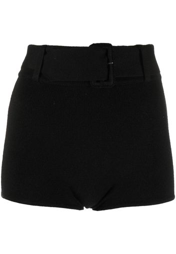 Jacob Lee Shorts corti a vita alta con cintura - Nero